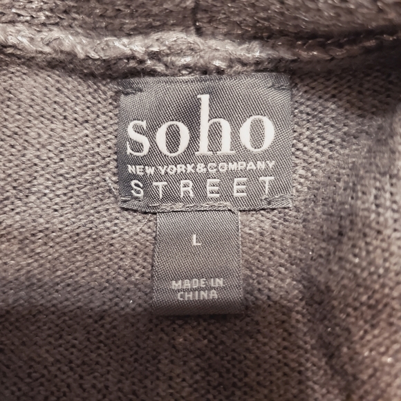 'Soho Street' Long Silver Cowl Neck Sweater - Picture 3 of 3